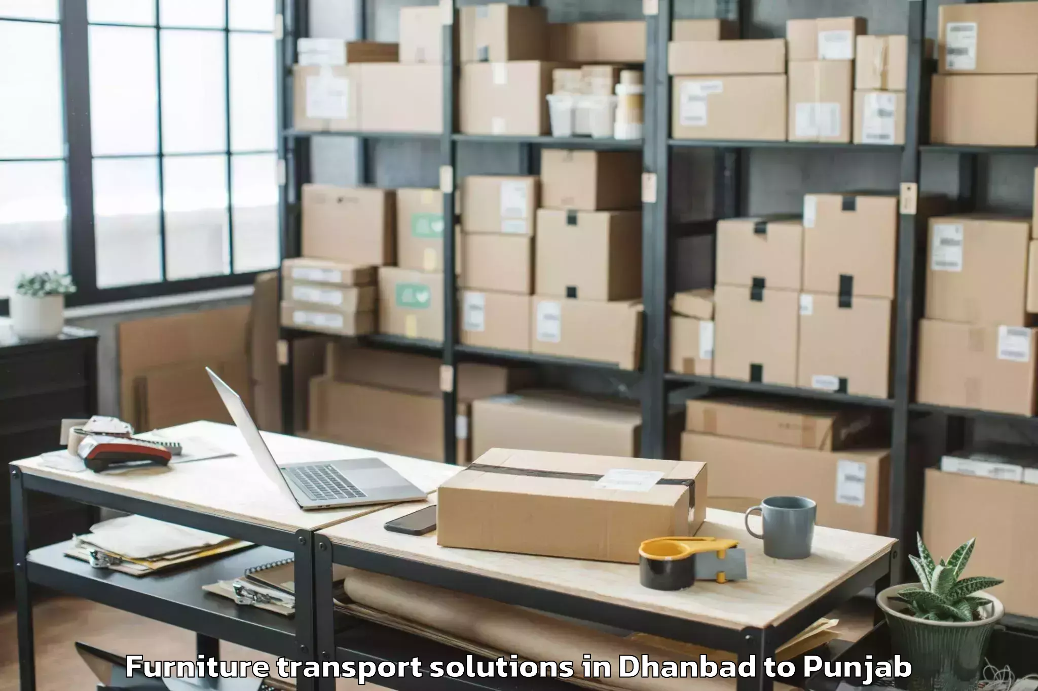 Book Your Dhanbad to Zirakpur Furniture Transport Solutions Today